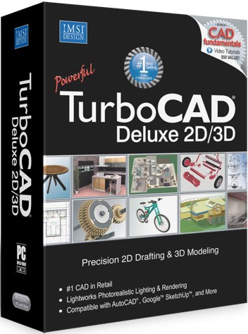 TurboCAD 18 Deluxe 2D/3D PC CAD Software